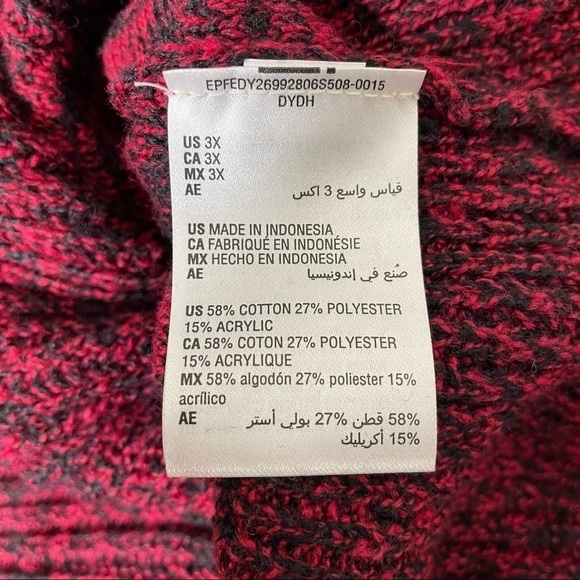 Style & Co black and red ruffle sweater, NWT 3X - Picture 8 of 8